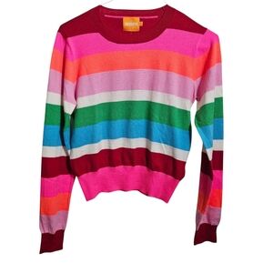 Wispr Colorful Stripef Pattern Womens Sweater Size Small